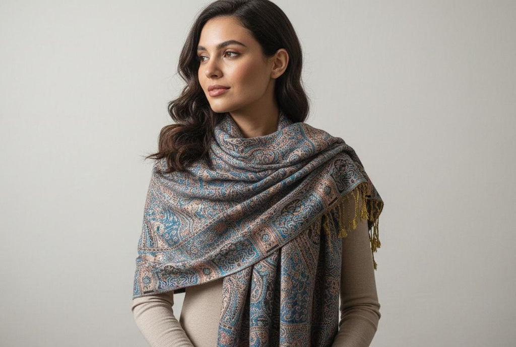 blue pashmina
