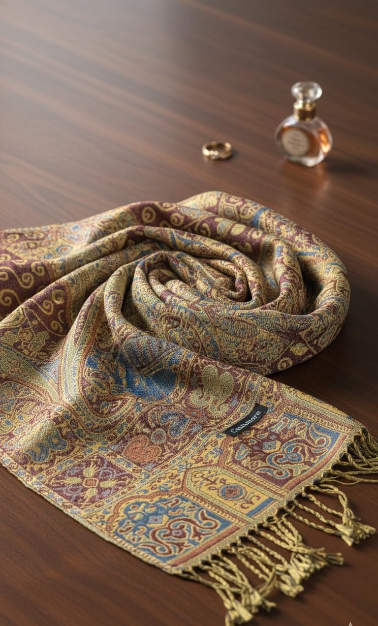 Golden Jewel Heritage Premium Pashmina Shawl