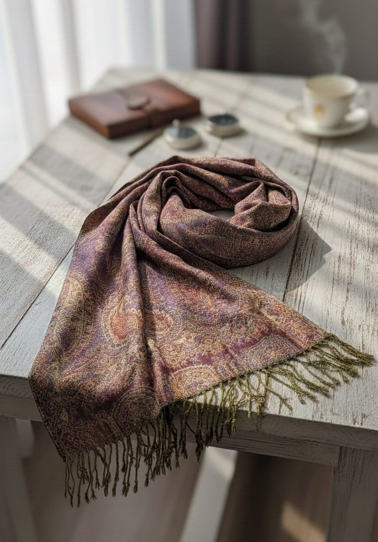Plum Orchard Heritage Premium Pashmina Shawl