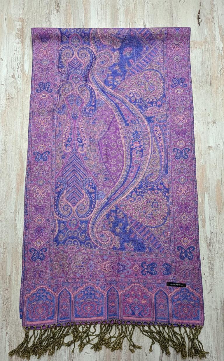 Orchid Sapphire Heritage Premium Pashmina Shawl