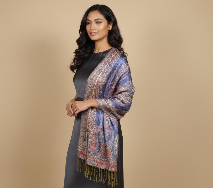 Amber Twilight Heritage Premium Pashmina Shawl