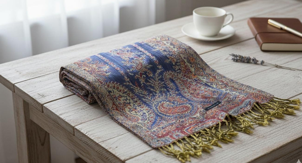 Amber Twilight Heritage Premium Pashmina Shawl