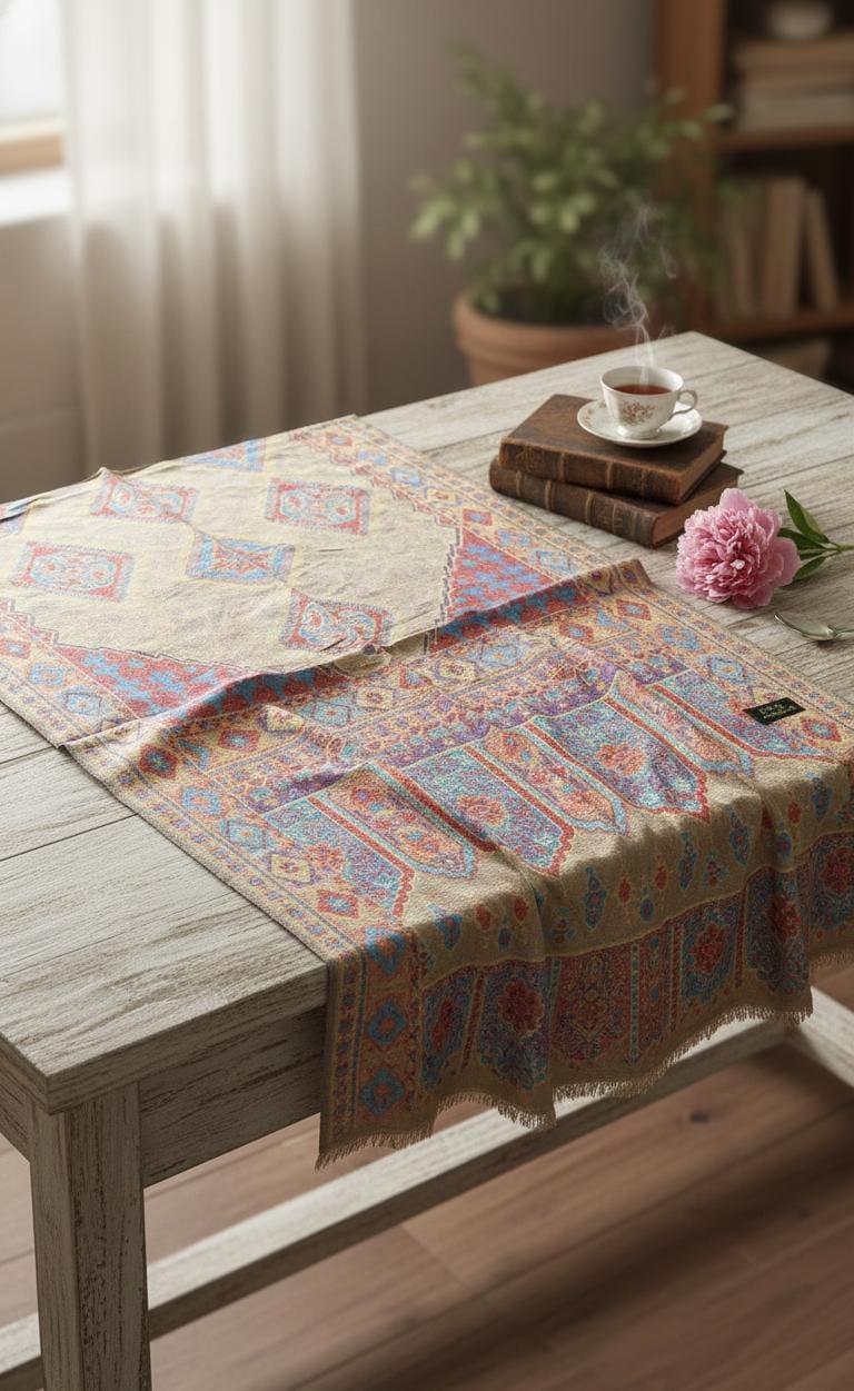 Desert Bloom Heritage Kaani Pashmina Shawl